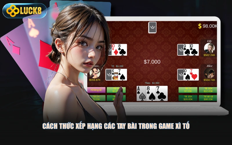 Cách thức xếp hạng các tay bài trong game Xì Tố